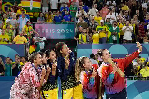2024 Paris Olympics Women's beach volleyball medal ceremony